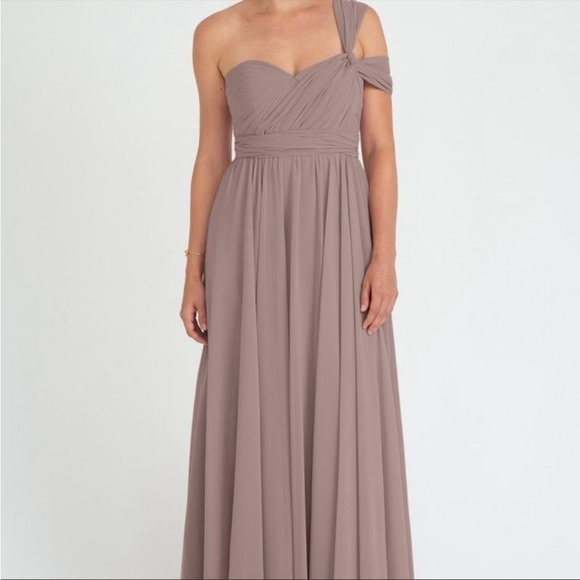 Jenny Yoo Mira Bridesmaid Dress Taupe Size 6 NEW - Picture 2 of 16